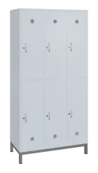 SBS-2233 šatní skříň 6-boxová, 1800x900x400 mm, kovové nohy, bílá